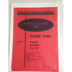 Plastic Building Card (9 x 12.5inch) white 12 sheets per pack