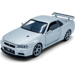 Nissan GT-R34 V-Spec II - Silver Lights and Sound and Pull Back