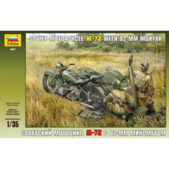 Soviet Motorcycle M-72 w/Mortar and Crew